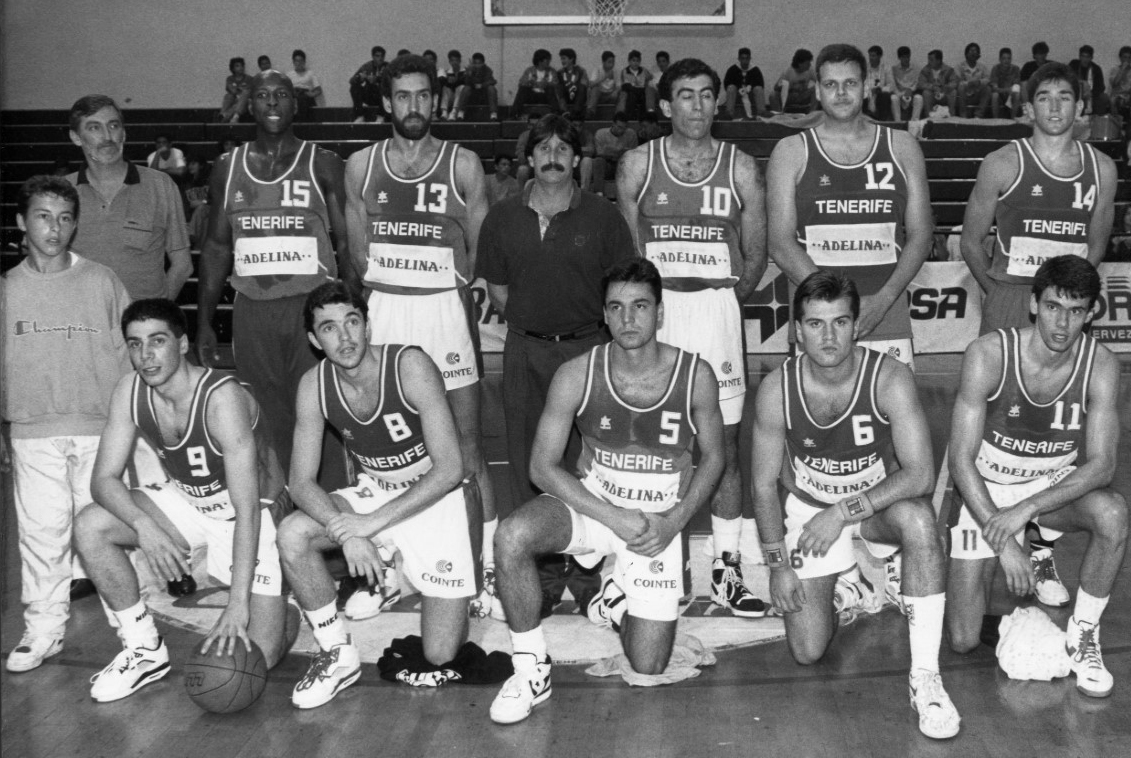 Tenerife Amigos del Baloncesto, temporada 1990-91, antecedente del proyecto de 1996. Fuente: Basketmanía.